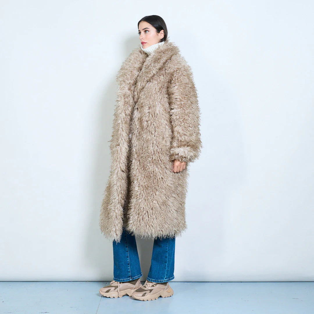 Women's Long Faux Fur Coat | Oversized Style – Sunnyday