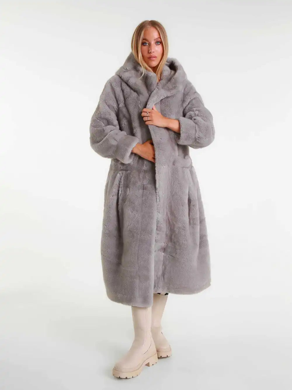 Cappotto Donna Perla in Eco Pelliccia