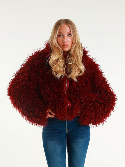 Giacca Corta in Pelliccia Sintetica Marrone Effetto Fluffy Oversize Senza Cappuccio per Un Look Casual Elegante e Versatile Stagione Invernale Comfort e Stile