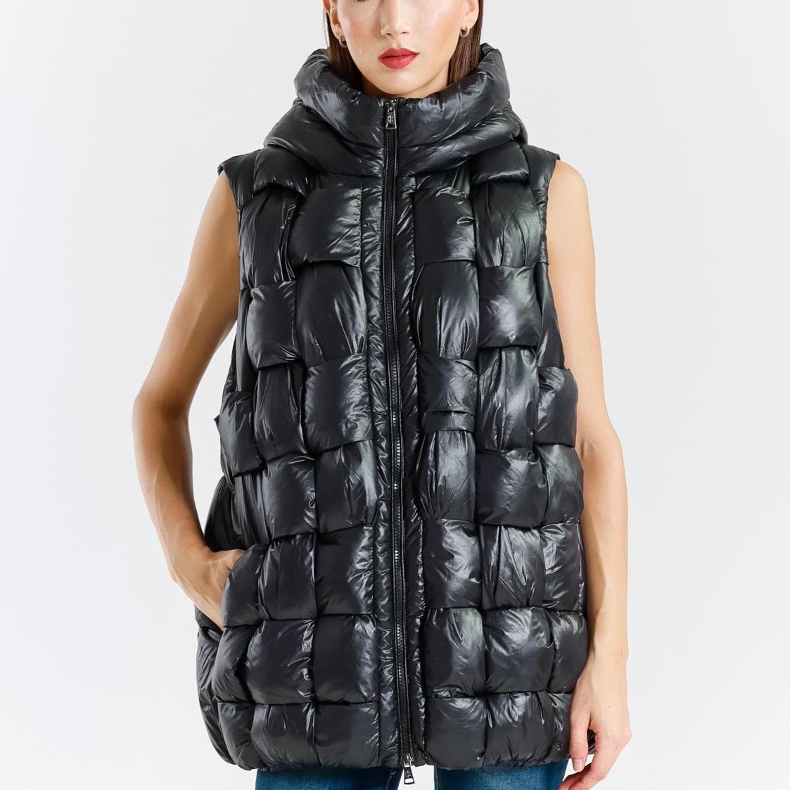 Gilet Imbottito Effetto Lucido Casual E alla Moda Design Elegante Versatile e Moderno per Look Chic e Pratico