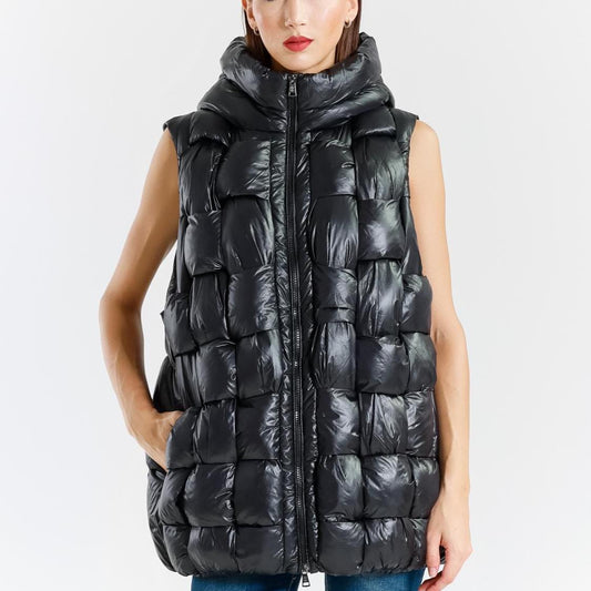 Gilet Imbottito Effetto Lucido Casual E alla Moda Design Elegante Versatile e Moderno per Look Chic e Pratico