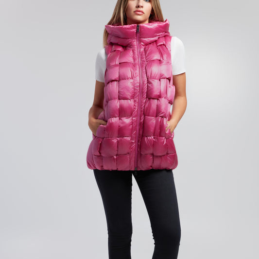 Gilet Imbottito Effetto Lucido Casual E alla Moda Design Elegante Versatile e Moderno per Look Chic e Pratico