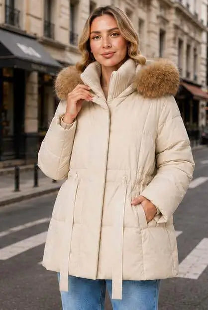 Piumino Donna Sabbia in Piuma d’Oca