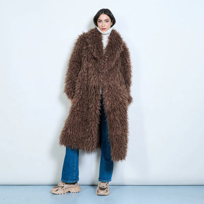 Women's Long Faux Fur Coat | Oversized Style – Sunnyday