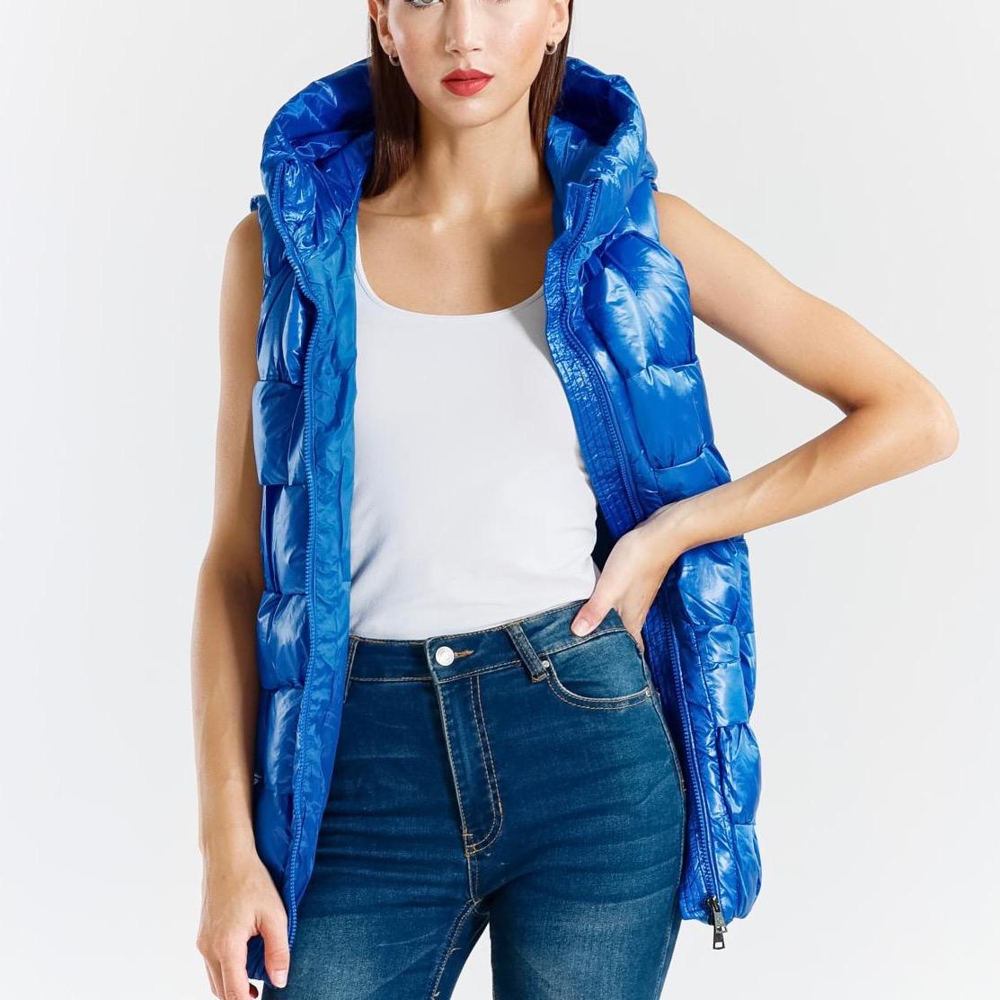 Gilet Imbottito Effetto Lucido Casual E alla Moda Design Elegante Versatile e Moderno per Look Chic e Pratico
