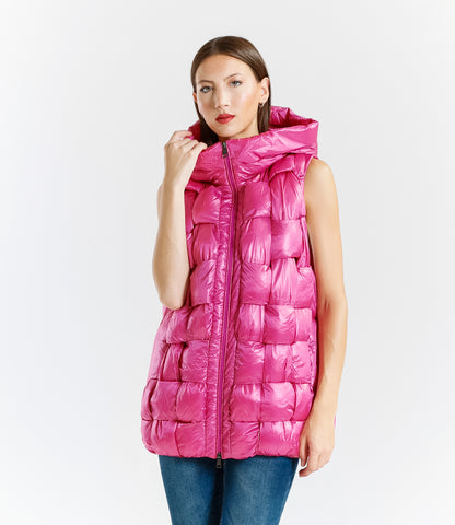 Gilet Imbottito Effetto Lucido Casual E alla Moda Design Elegante Versatile e Moderno per Look Chic e Pratico