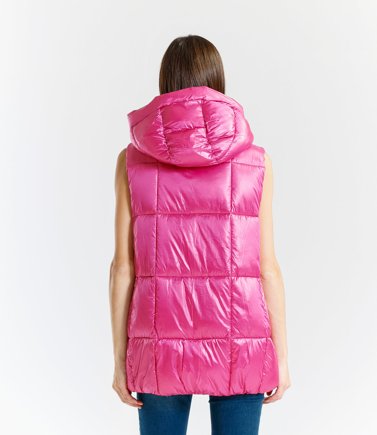 Gilet Imbottito Effetto Lucido Casual E alla Moda Design Elegante Versatile e Moderno per Look Chic e Pratico