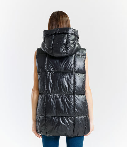 Gilet Imbottito Effetto Lucido Casual E alla Moda Design Elegante Versatile e Moderno per Look Chic e Pratico